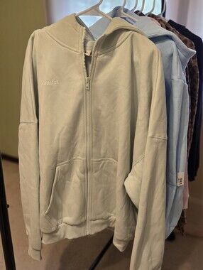 Comfrt Cloud Zip Up Hoodie Pale Mint XL NWOT